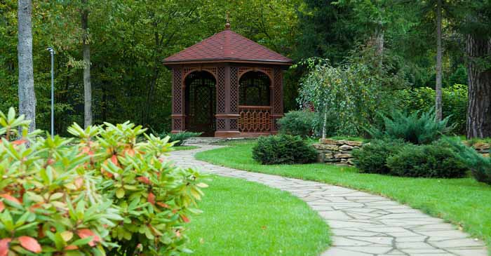 gazebo in the woods